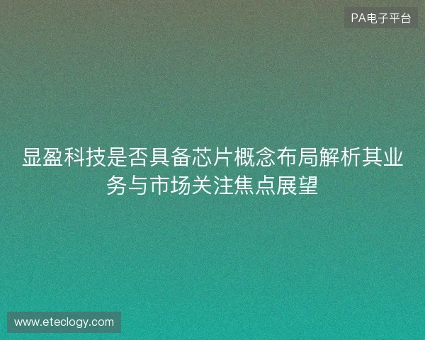 显盈科技是否具备芯片概念布局解析其业务与市场关注焦点展望